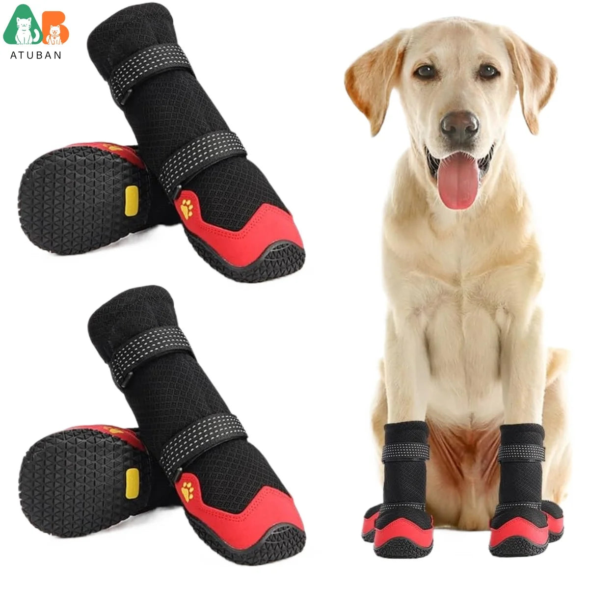 All-Terrain Reflective Protective Dog Boots